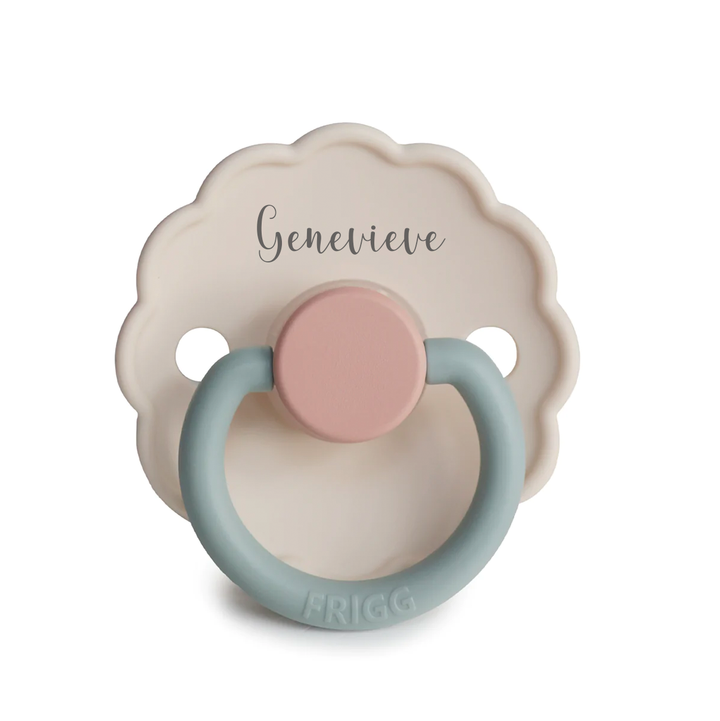 Cotton Candy FRIGG Daisy Silicone Pacifiers | Personalised by FRIGG sold by Just Børn