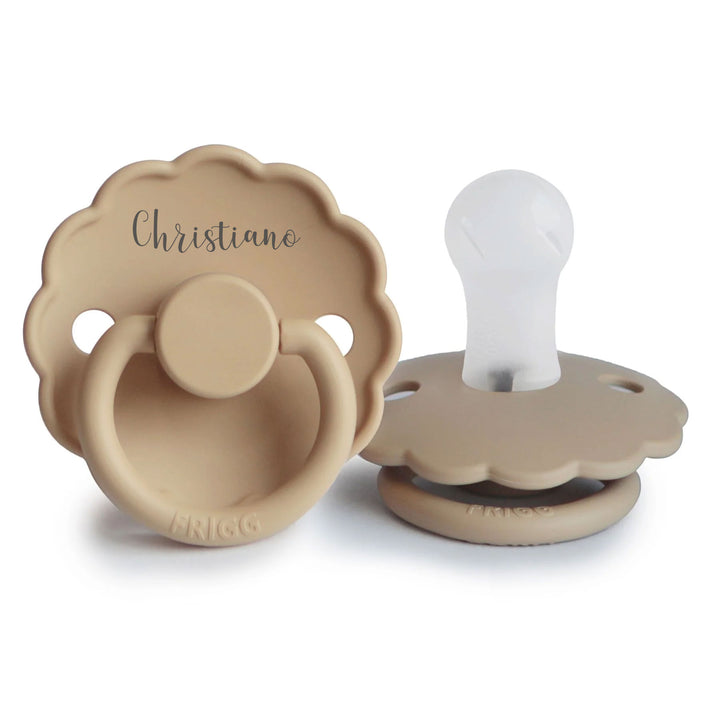 FRIGG Daisy Silicone Pacifiers Croissant Yes - Personalisable Baby Products Sold and Personalised by JustBørn
