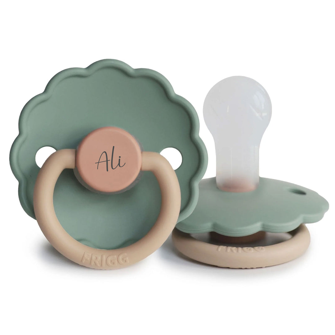 Willow FRIGG Daisy Silicone Pacifiers | Personalised by FRIGG sold by Just Børn