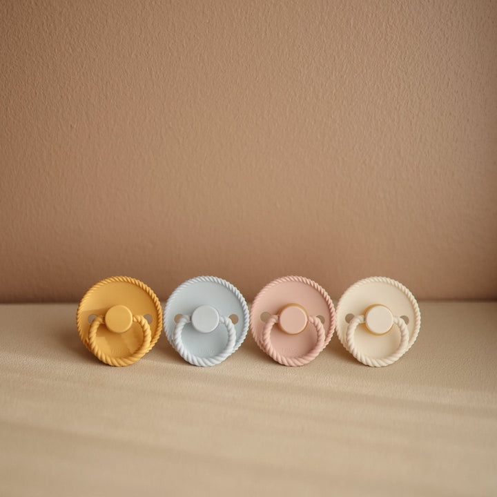 Blush FRIGG Rope Silicone Pacifiers by FRIGG sold by Just Børn