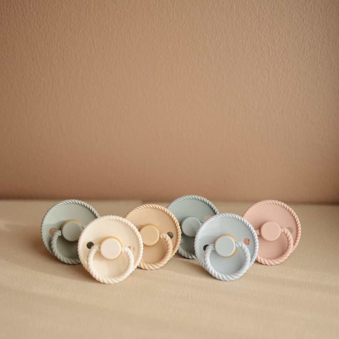 Blush FRIGG Rope Silicone Pacifiers by FRIGG sold by Just Børn