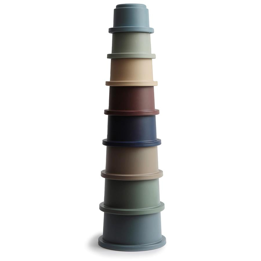 Forest Mushie - Stacking Cups Tower by Mushie sold by Just Børn