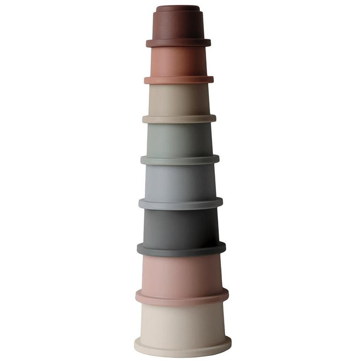 Mushie Stacking Cups Tower Original - Personalisable Baby Products Sold and Personalised by JustBørn