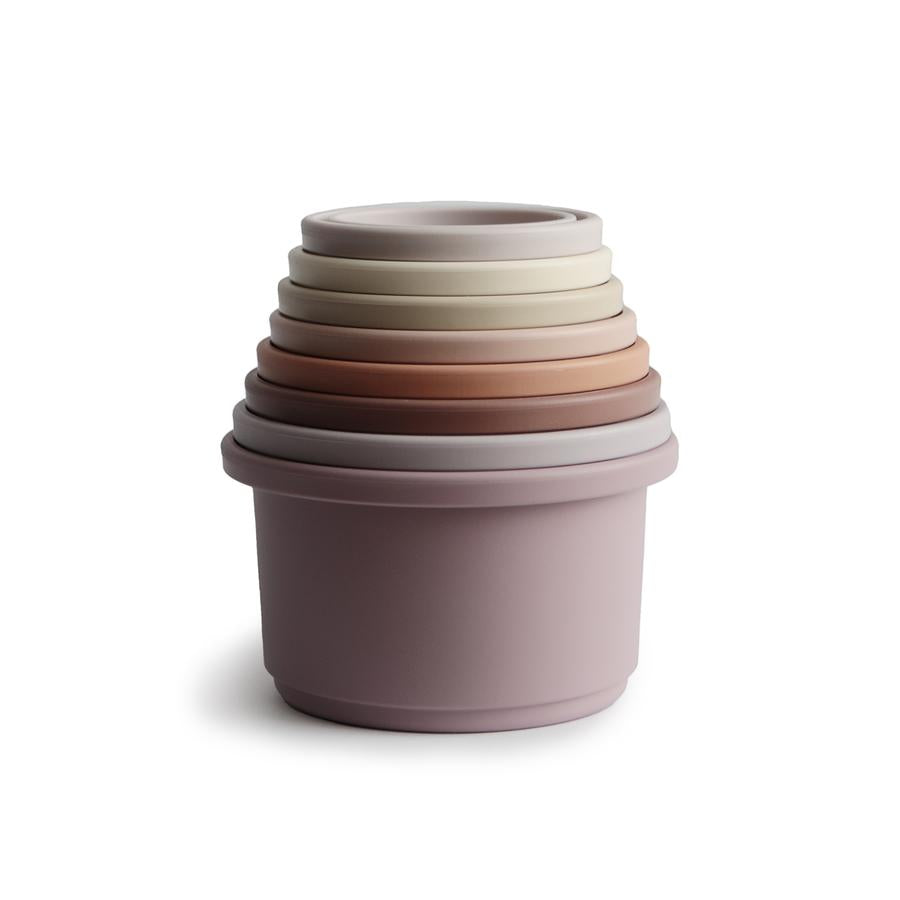 Mushie Stacking Cups Tower - Personalisable Baby Products Sold and Personalised by JustBørn