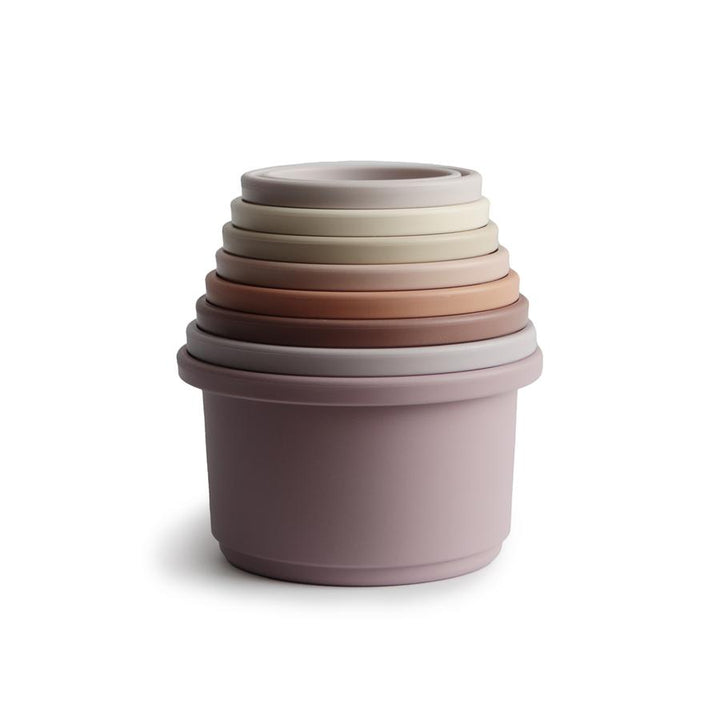 Mushie Stacking Cups Tower - Personalisable Baby Products Sold and Personalised by JustBørn