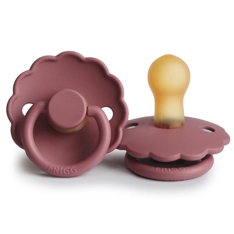 Dusty Rose FRIGG Daisy Natural Rubber Latex Pacifier by FRIGG sold by Just Børn