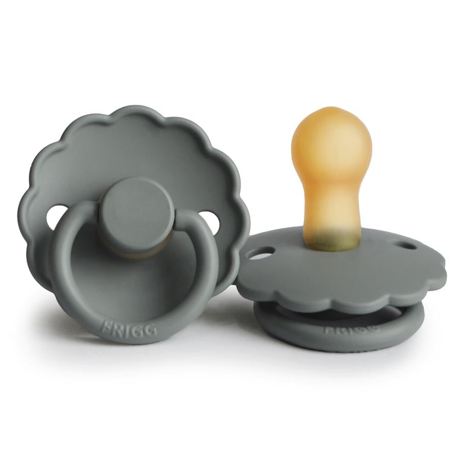 French Gray FRIGG Daisy Natural Rubber Latex Pacifier by FRIGG sold by Just Børn