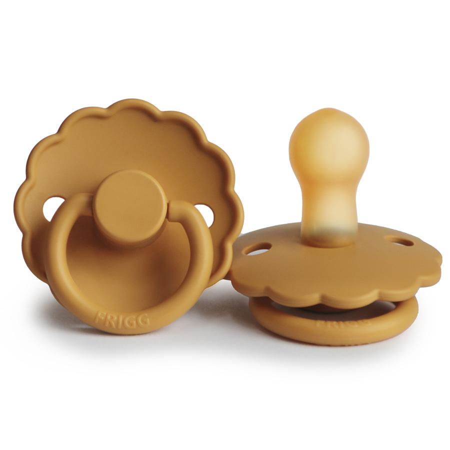 Honey Gold FRIGG Daisy Rubber Pacifiers by FRIGG sold by Just Børn