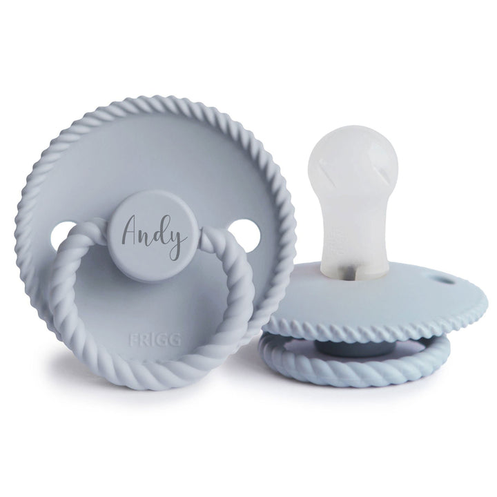 Powder Blue FRIGG Rope Silicone Pacifiers | Personalised by FRIGG sold by Just Børn