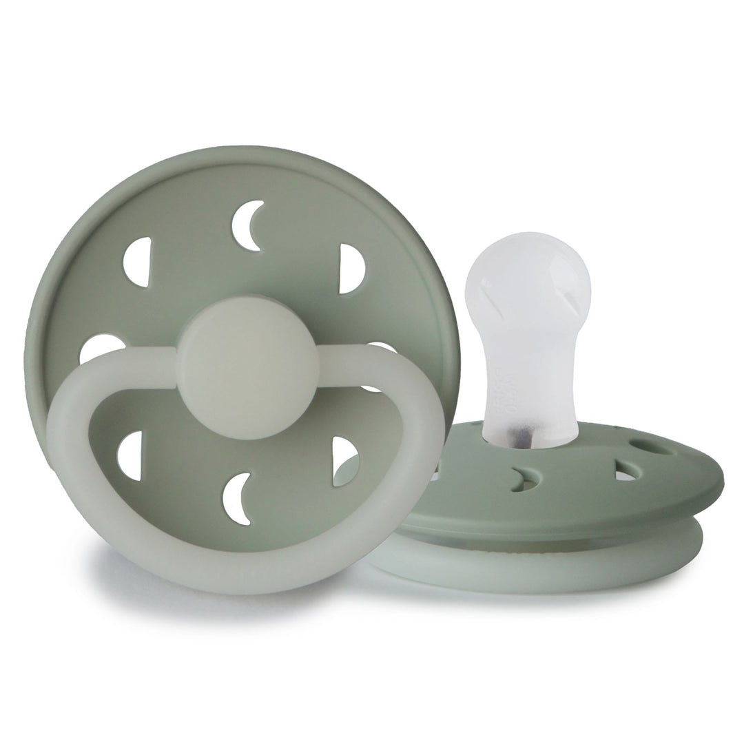 Sage Night Glow FRIGG Moon Silicone Pacifier by FRIGG sold by Just Børn