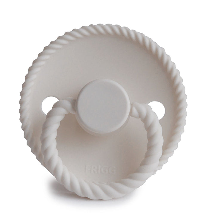 FRIGG Rope Silicone Pacifiers Silver Gray - Personalisable Baby Products Sold and Personalised by JustBørn