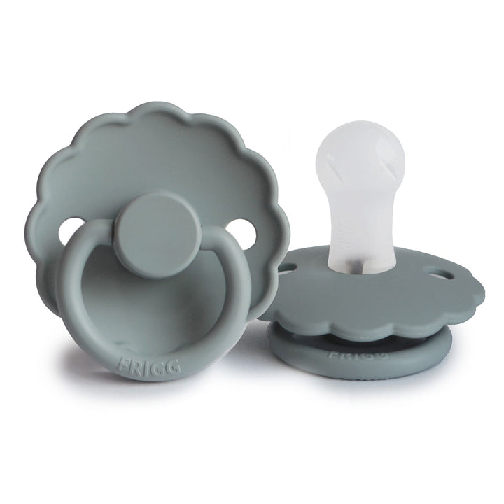 FRIGG Daisy Silicone Pacifier French Grey - Personalisable Baby Products Sold and Personalised by JustBørn