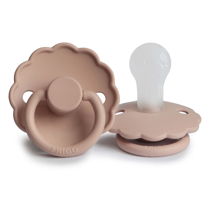Blush FRIGG Daisy Silicone Pacifiers | Personalised by FRIGG sold by Just Børn