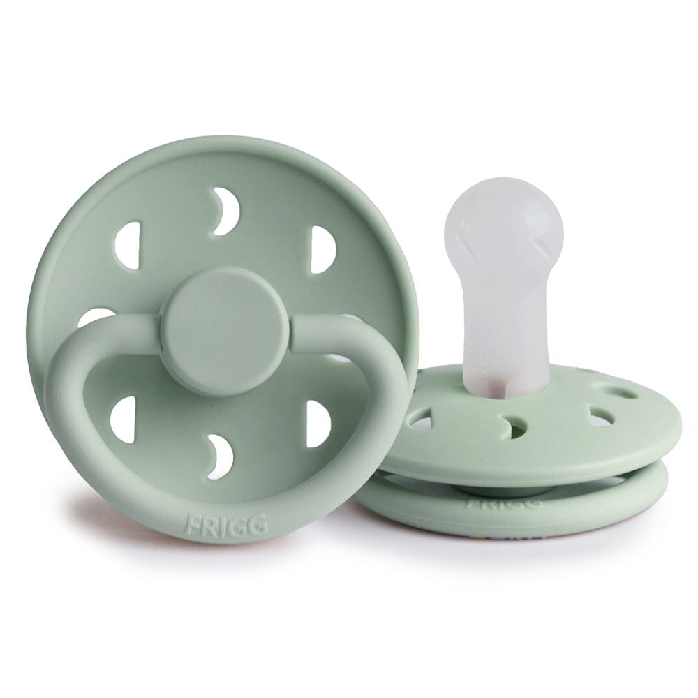 Cream FRIGG Moon Silicone Pacifier | Personalised by FRIGG sold by Just Børn