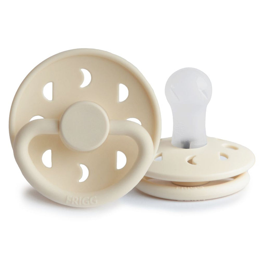 FRIGG Moon Silicone Pacifier Cream - Personalisable Baby Products Sold and Personalised by JustBørn