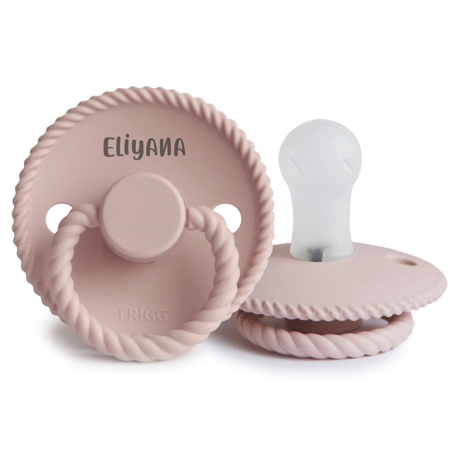 FRIGG Rope Silicone Pacifiers | Personalised Blush - Personalisable Baby Products Sold and Personalised by JustBørn