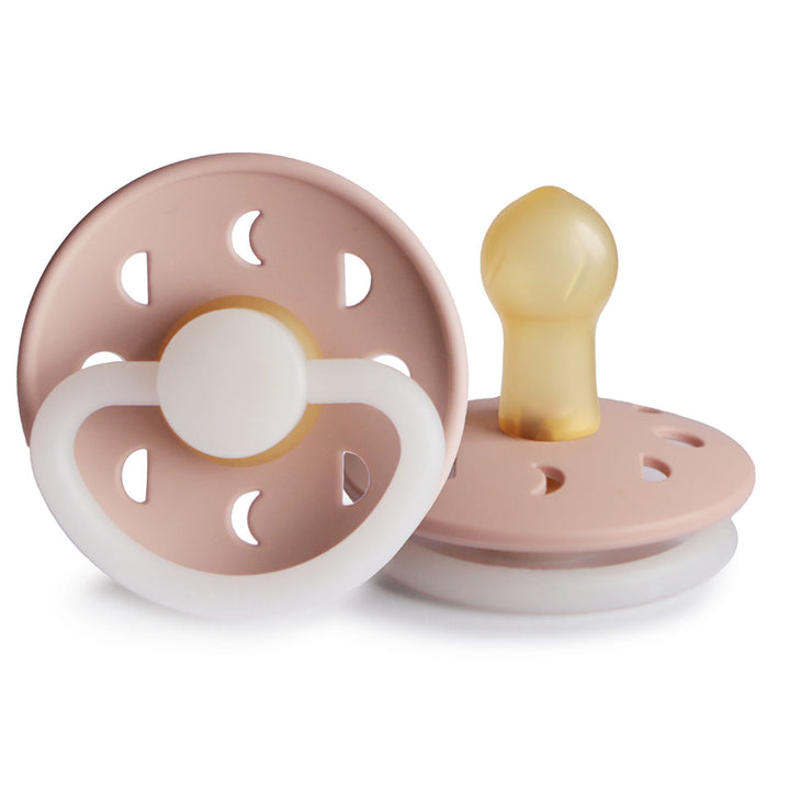 Blush Night Glow FRIGG Moon Rubber Pacifier by FRIGG sold by Just Børn