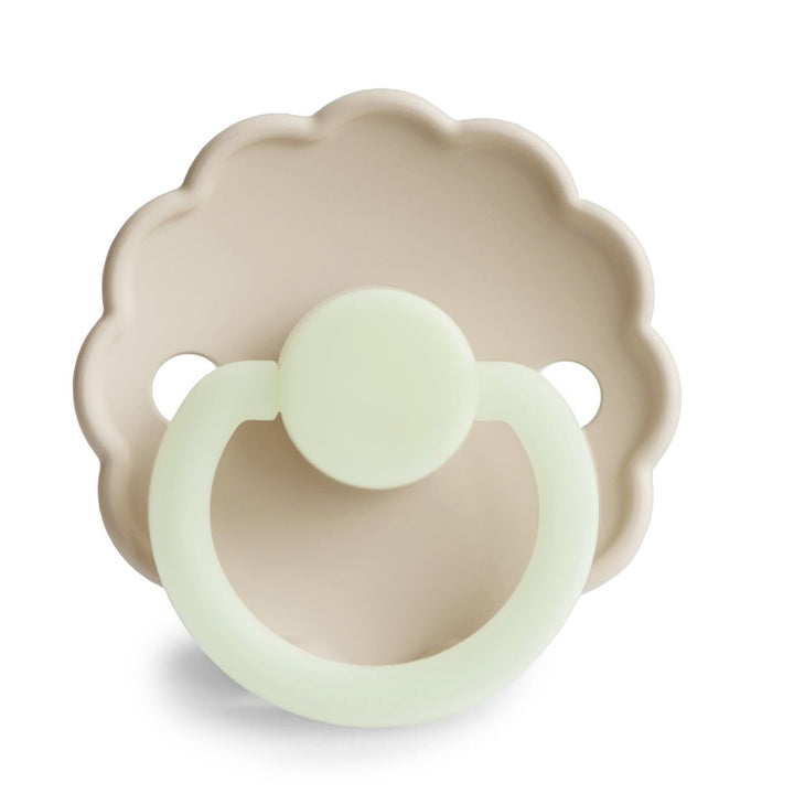 Cream Night Glow FRIGG Daisy Silicone Pacifier by FRIGG sold by Just Børn